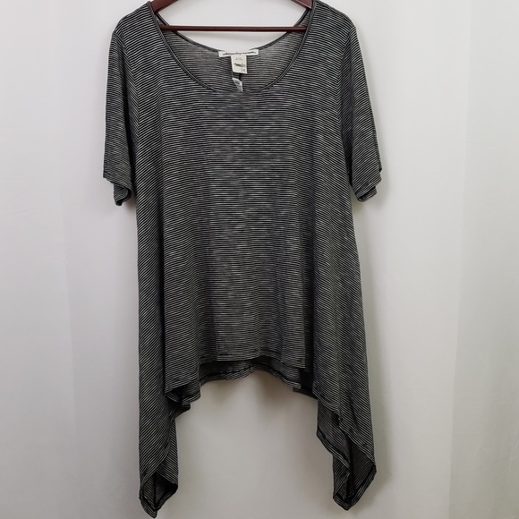 American Rag Tops - American Rag Cie Tunic Top Striped Asymmetric 2X